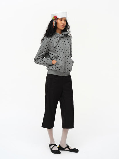 oinimi Butterfly Print Hooded Zip Up Sweatshirt