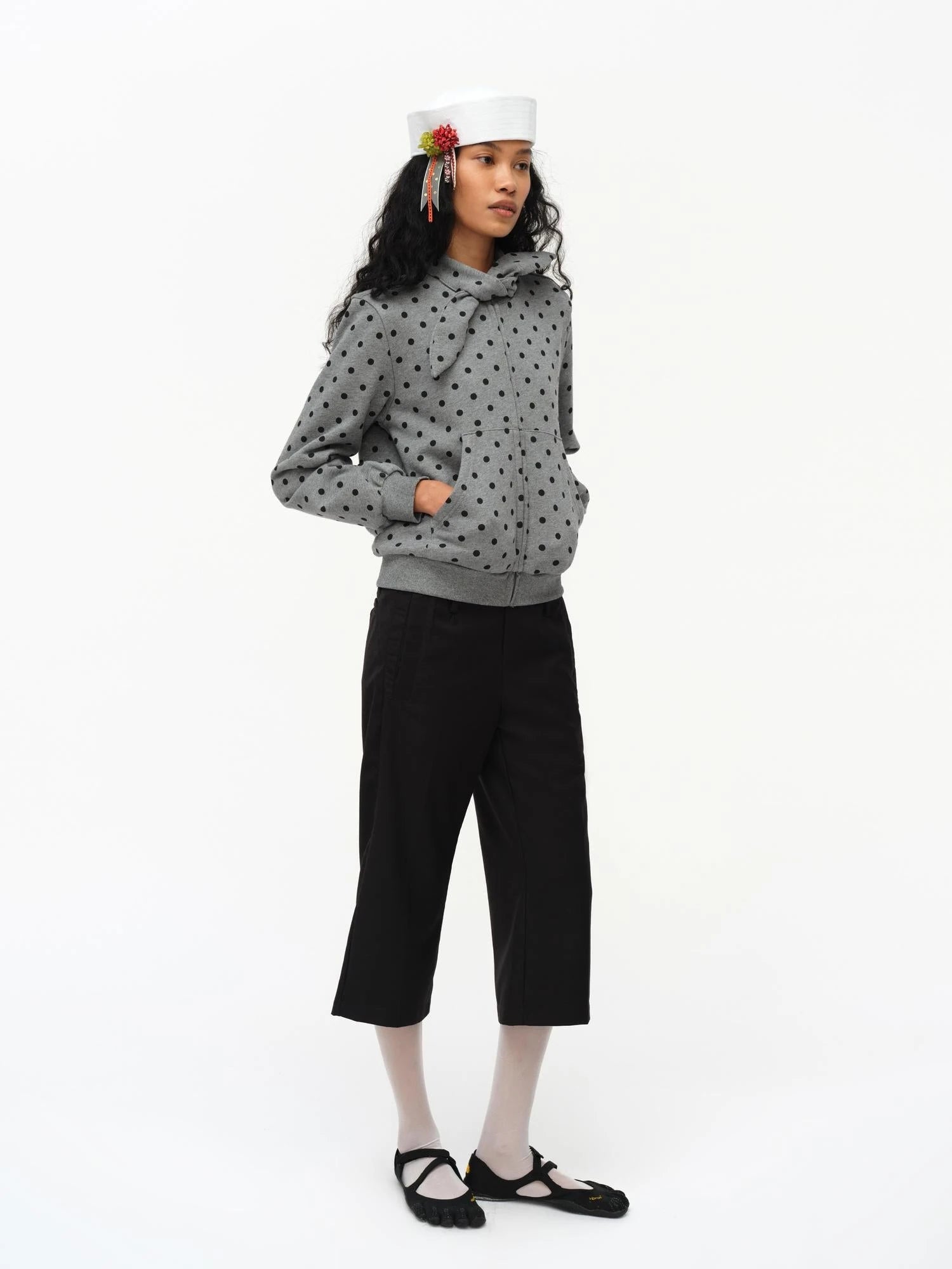 Butterfly Print Hooded Zip Up Sweatshirt