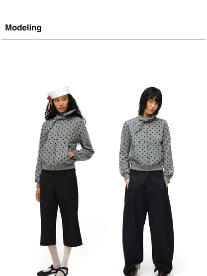 Butterfly Print Hooded Zip Up Sweatshirt