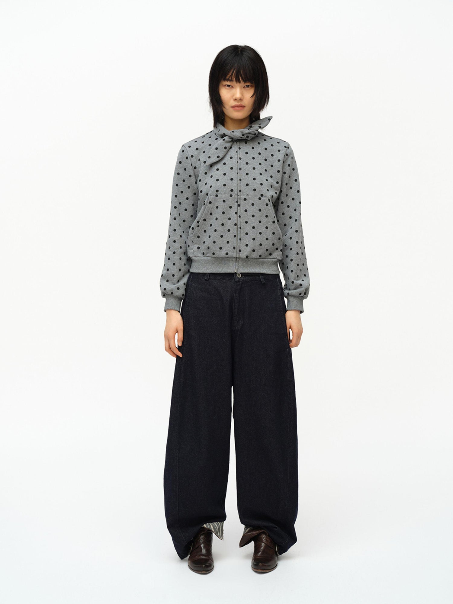 oinimi Butterfly Print Hooded Zip Up Sweatshirt