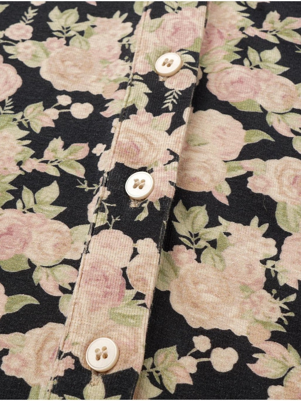 oinimi Cropped Floral Print Fitted Round Neck Women&