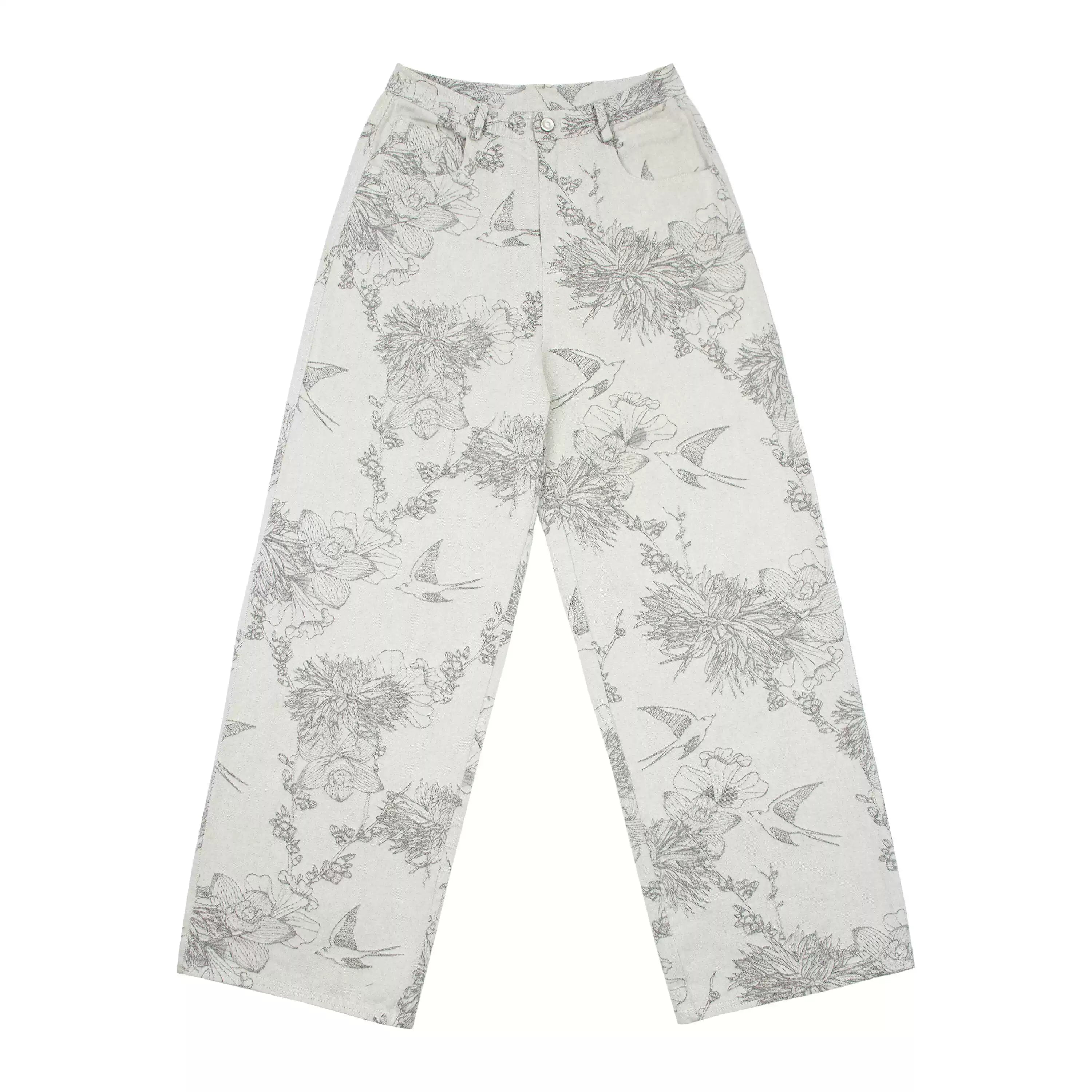 oinimi_Distressed_Print_Denim_Wide_Leg_Trousers_Low_Waist_Straight_Cut_MISSTT