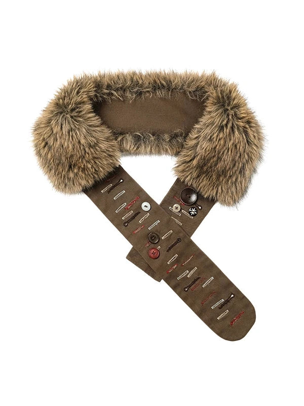Faux Fur Belt Baguette Scarf Multi Way Wrap