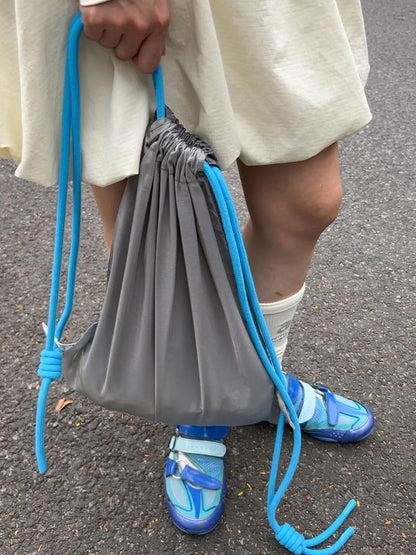 Double Sided Printed Backpack With Spotted Puppy Pattern