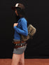 oinimi Faux Fur Belt Accent Vintage Pillow Single Strap Underarm Daily Youth Bag