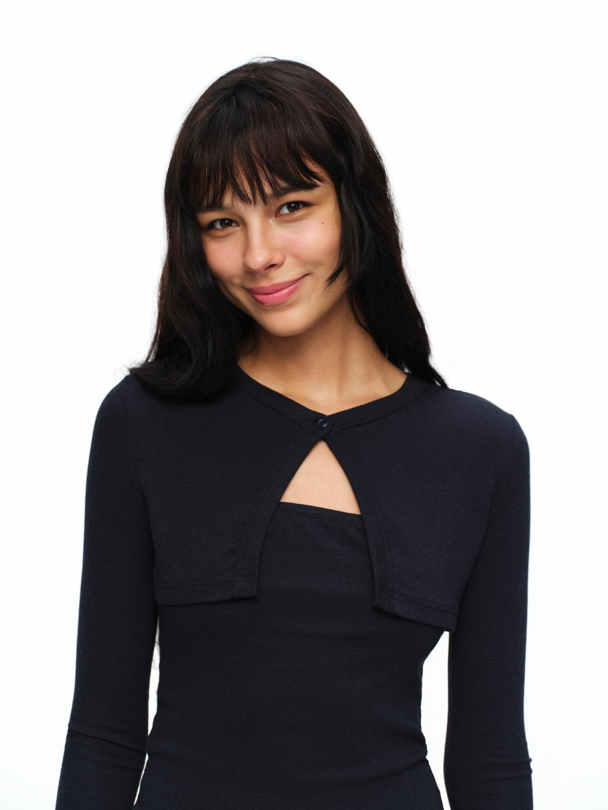 oinimi Faux Layered Slim Fit French Knit Women&