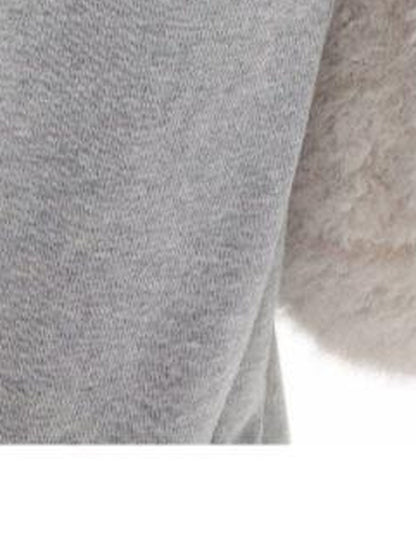 oinimi Faux Shearling Crossbody Bag With Buckle Closure
