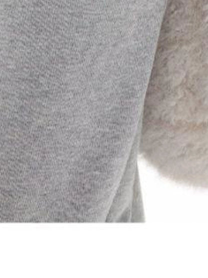 Faux Shearling Crossbody Bag With Buckle Closure