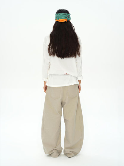 oinimi Frayed Lotus Lace Poet Tee French Pleat Long Sleeves
