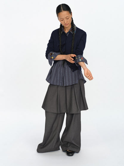 oinimi Fun Striped Button Down Shirt With Multiple Buttons
