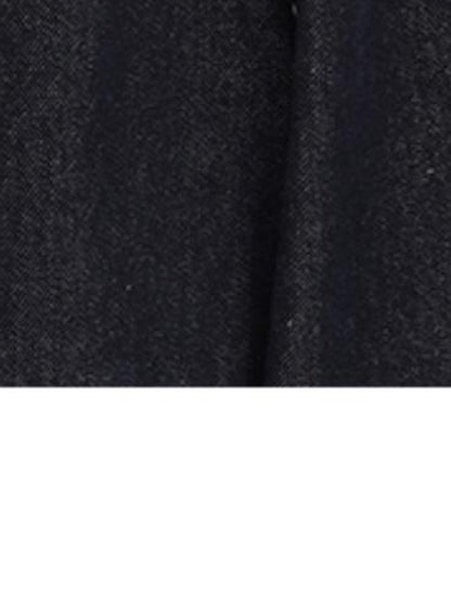 oinimi Gray Red Layered Collar Knit Cardigan