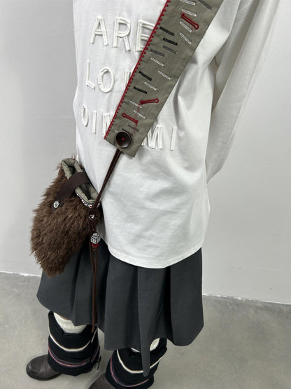oinimi Handcrafted Fringed Crossbody Fluffy Bag