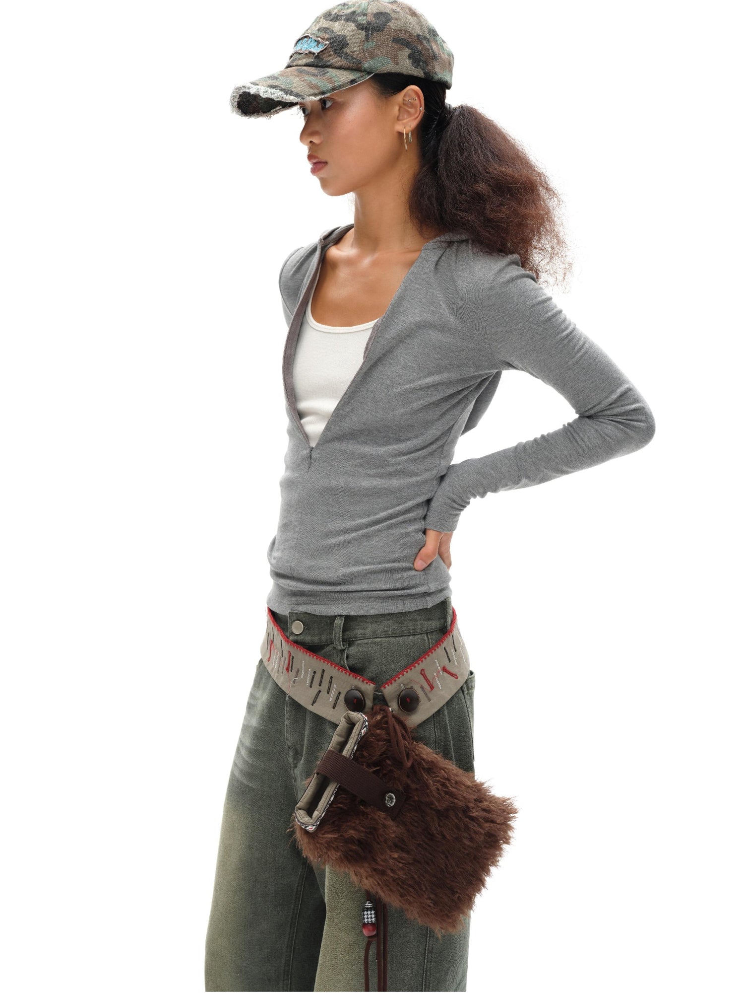 oinimi Handcrafted Fringed Crossbody Fluffy Bag