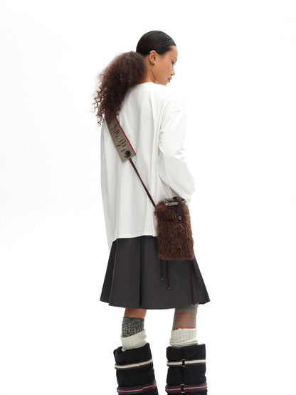 oinimi Handcrafted Fringed Crossbody Fluffy Bag