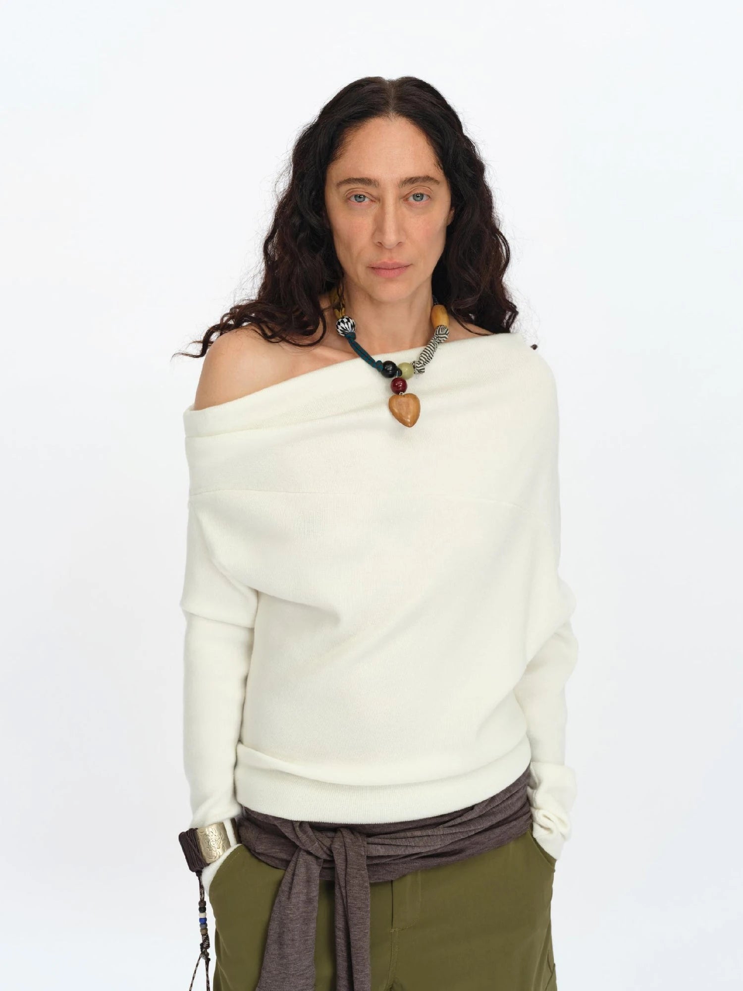 Handmade Patchwork Wood Heart Pendant Adjustable Necklace