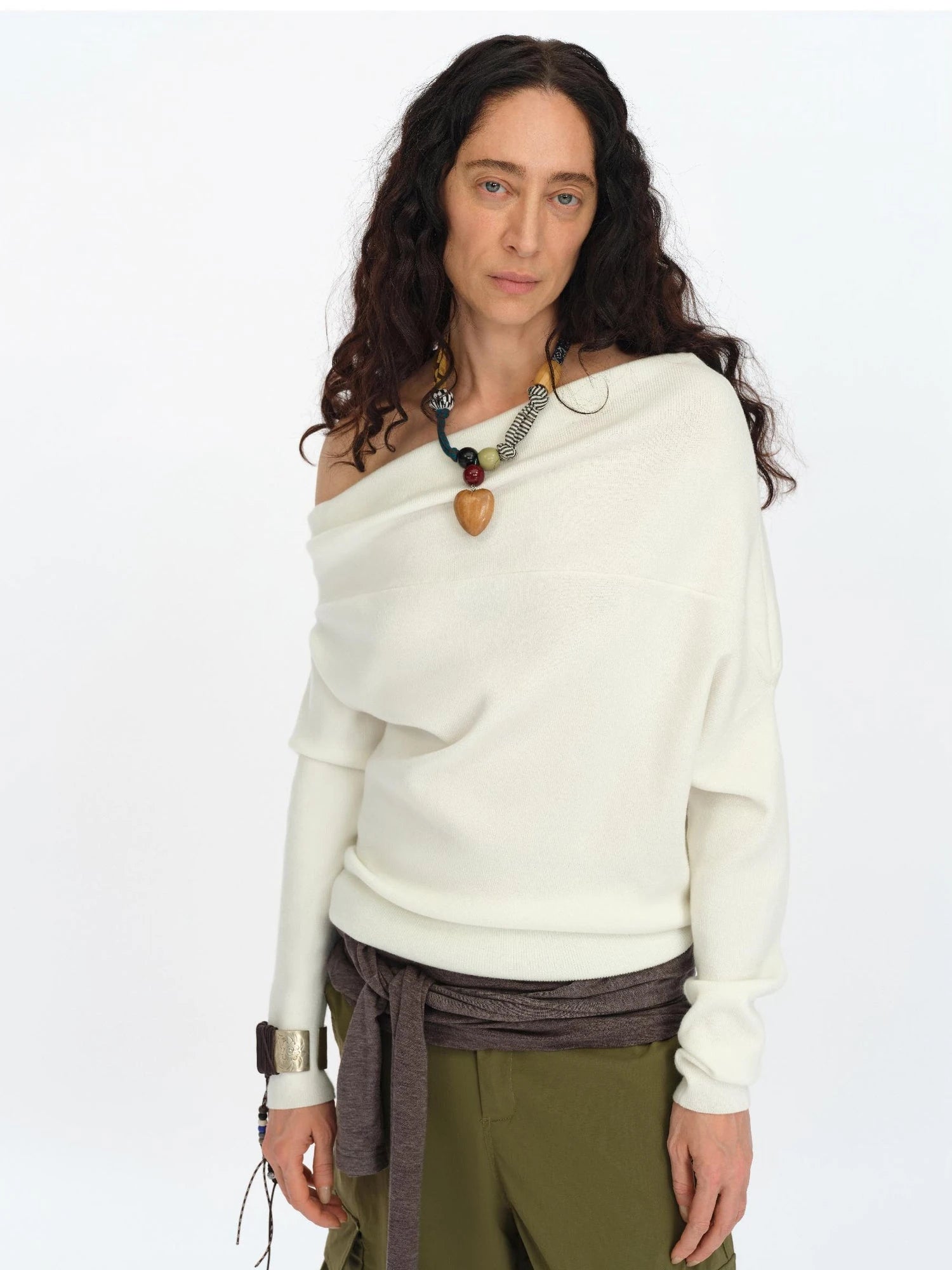 Handmade Patchwork Wood Heart Pendant Adjustable Necklace