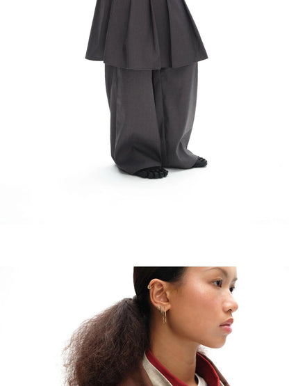 Harrington Jacket With Detachable Fur Collar And Multi Placket