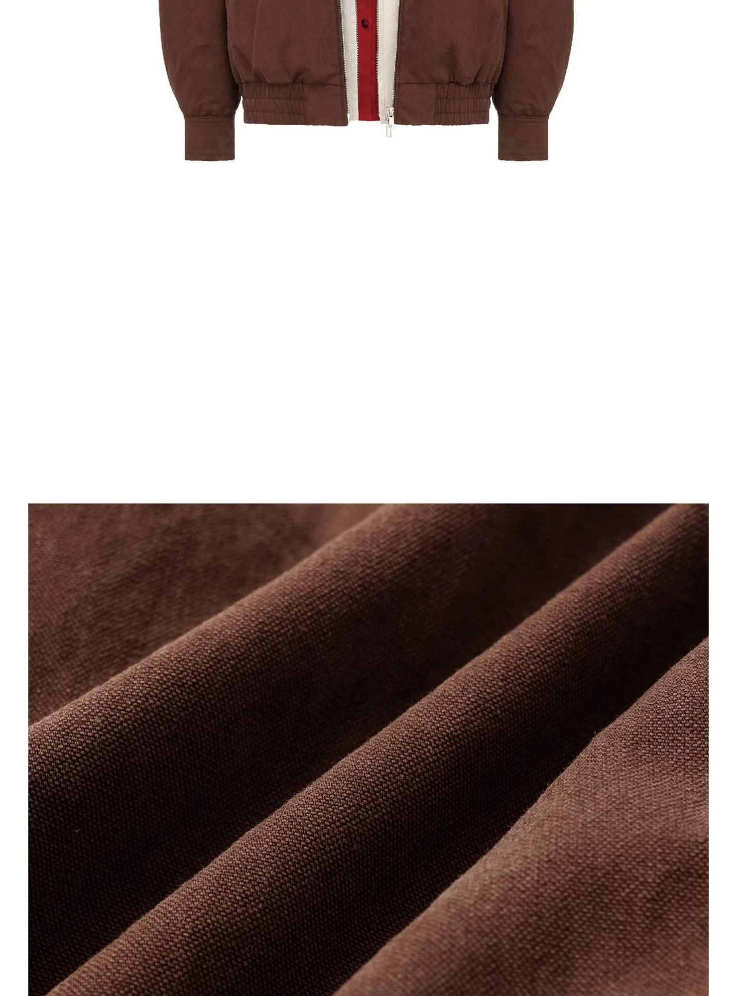 Harrington Jacket With Detachable Fur Collar And Multi Placket