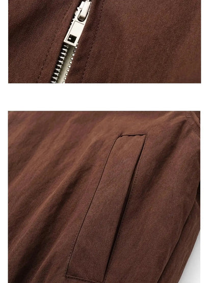 Harrington Jacket With Detachable Fur Collar And Multi Placket