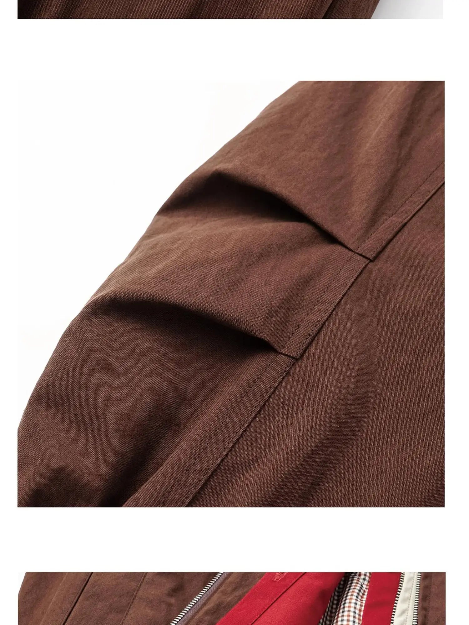 Harrington Jacket With Detachable Fur Collar And Multi Placket