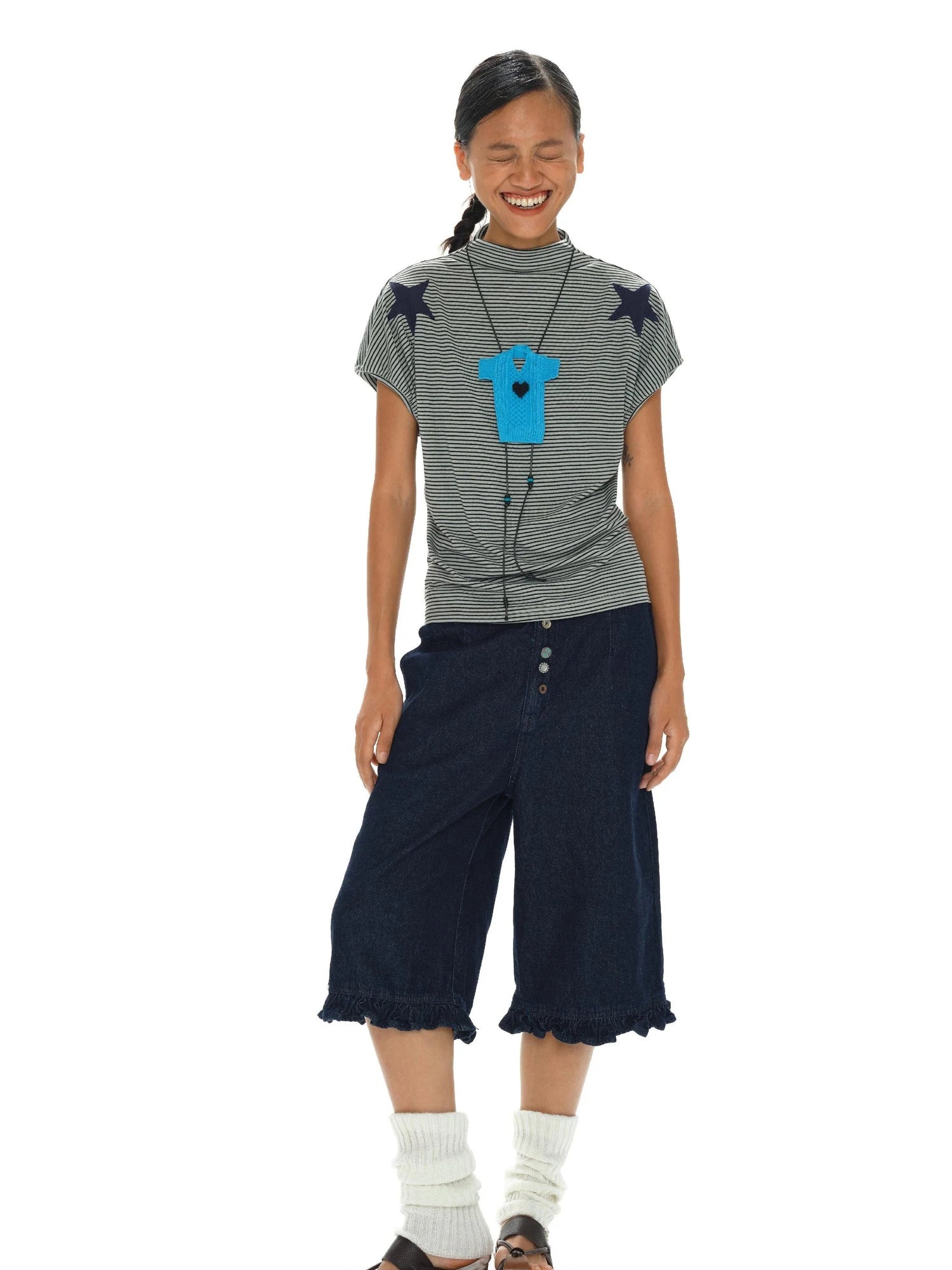 Heartfelt Beaded Sweater Chain Necklace