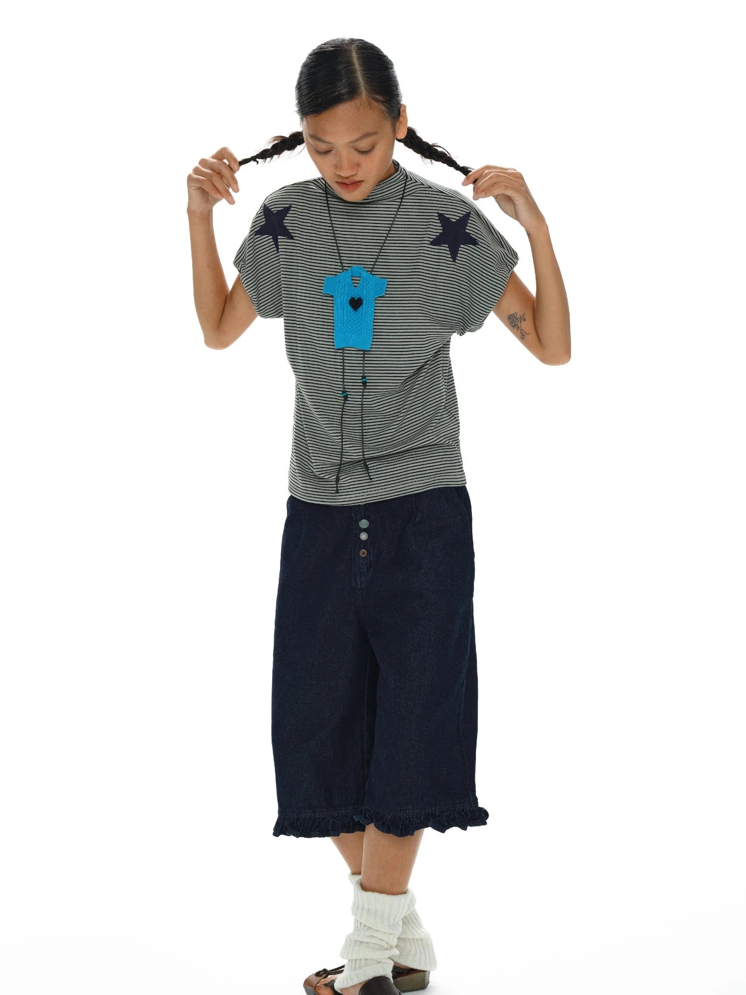 Heartfelt Beaded Sweater Chain Necklace