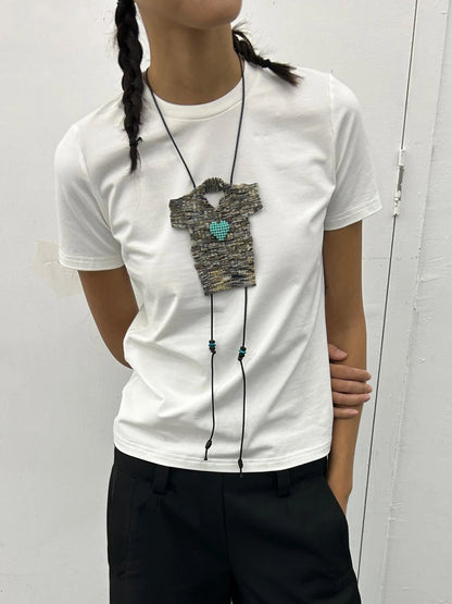 Heartfelt Beaded Sweater Chain Necklace