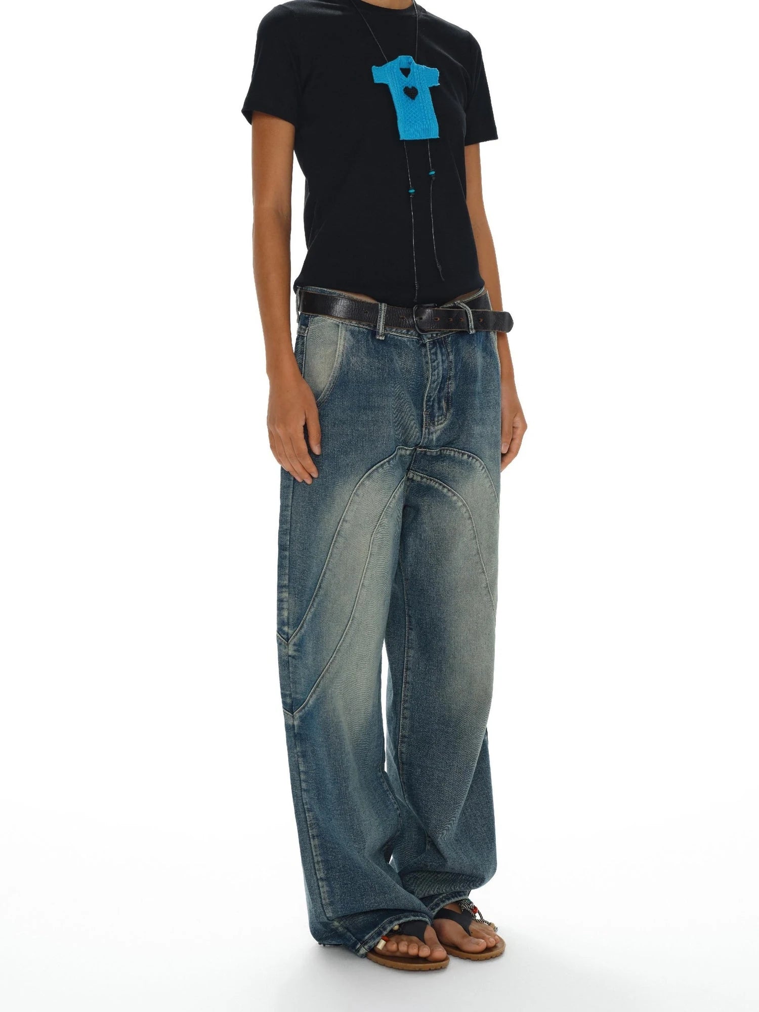 Heartfelt Beaded Sweater Chain Necklace