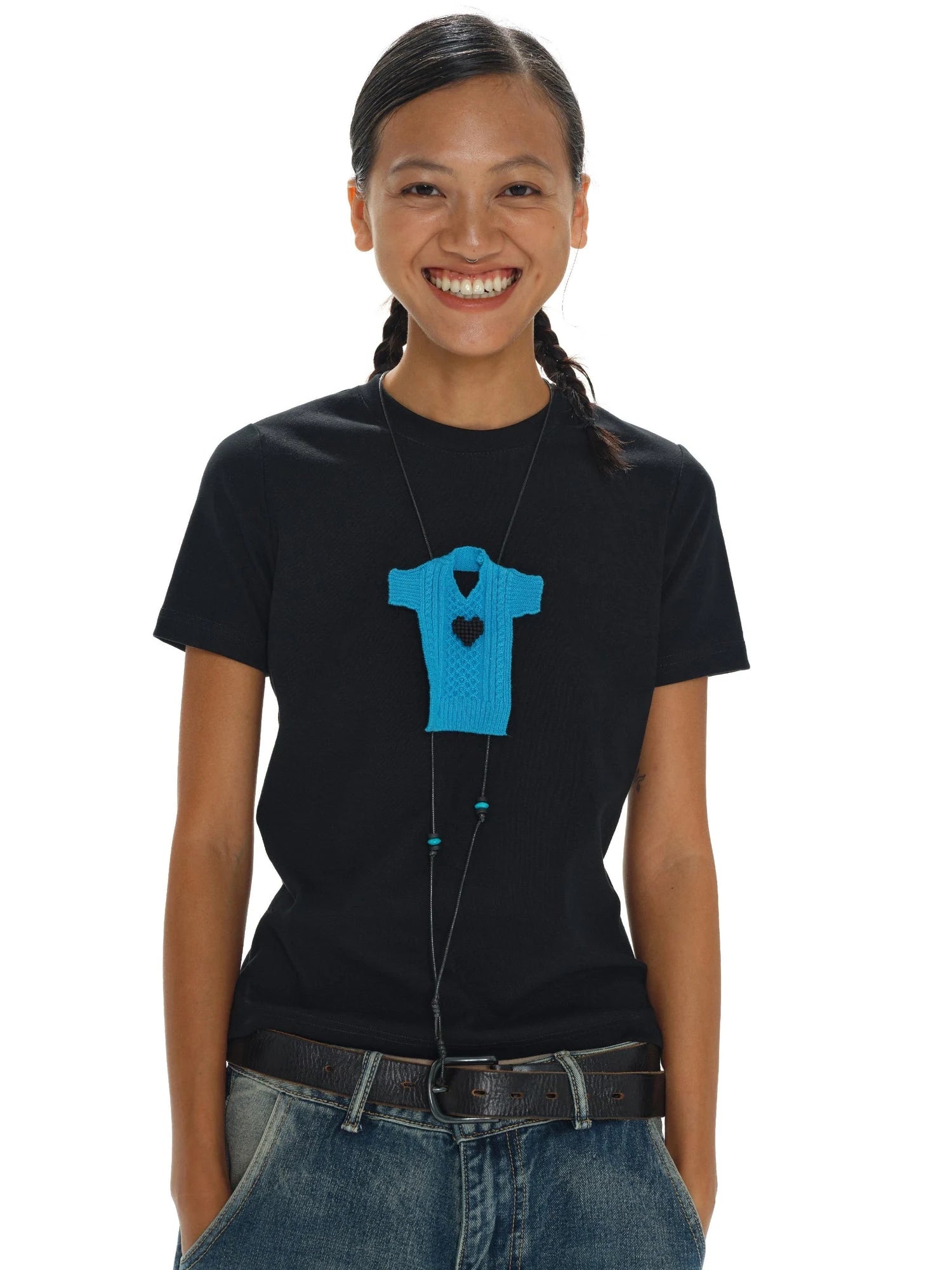 Heartfelt Beaded Sweater Chain Necklace