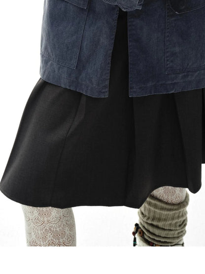 Heavy Washed Vintage Utility Jacket Parka Casual Outerwear