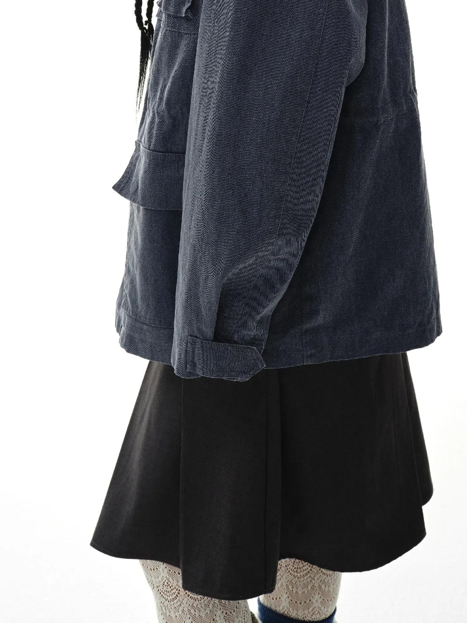 Heavy Washed Vintage Utility Jacket Parka Casual Outerwear