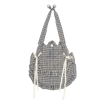 oinimi_Lace_Knotted_Checkered_Pillow_Bag_With_Fluffy_Cotton_Ruffle_Strap_MISSTT