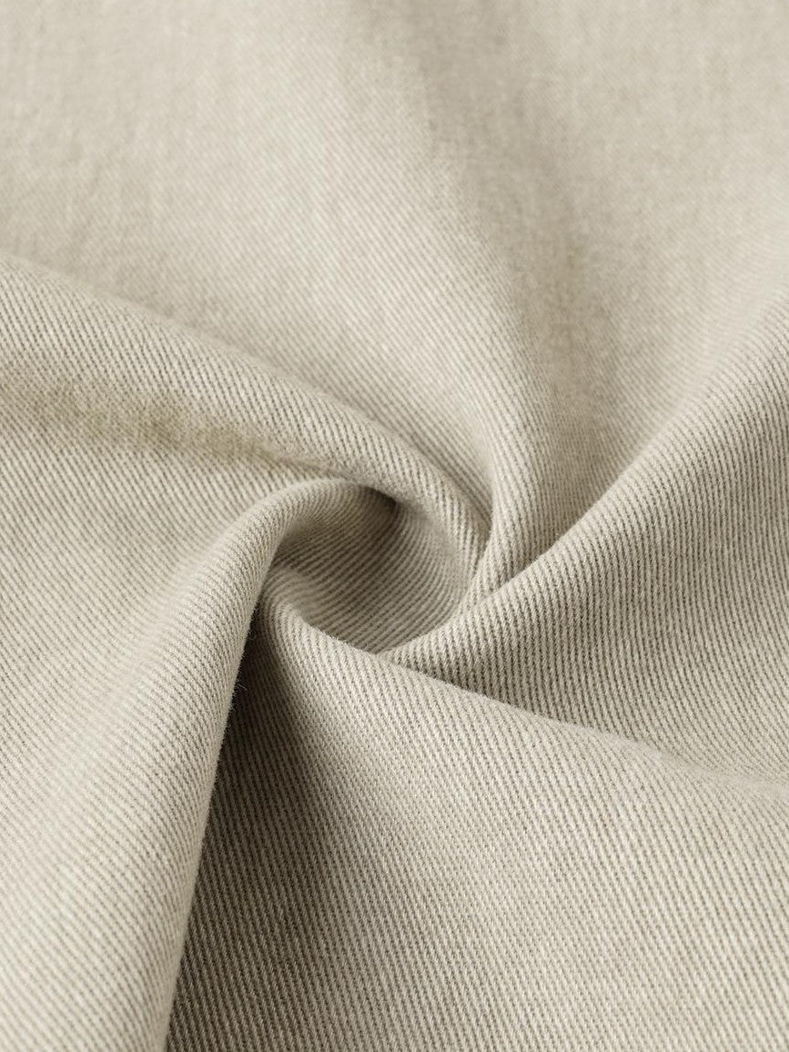 oinimi Light Khaki Classic Relaxed Workwear Mid Rise Women&