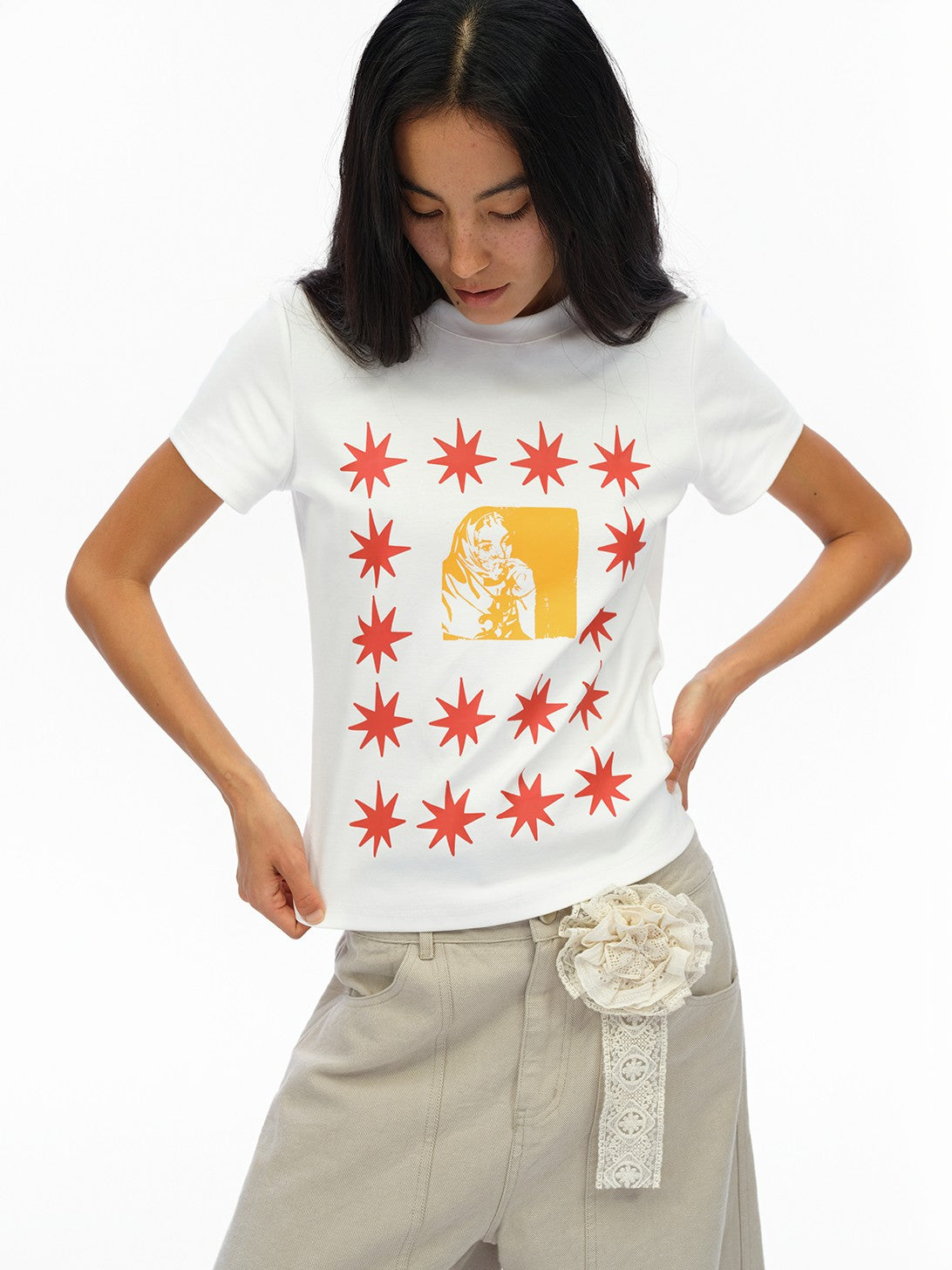 oinimi London Street Dotted Star Print Women&