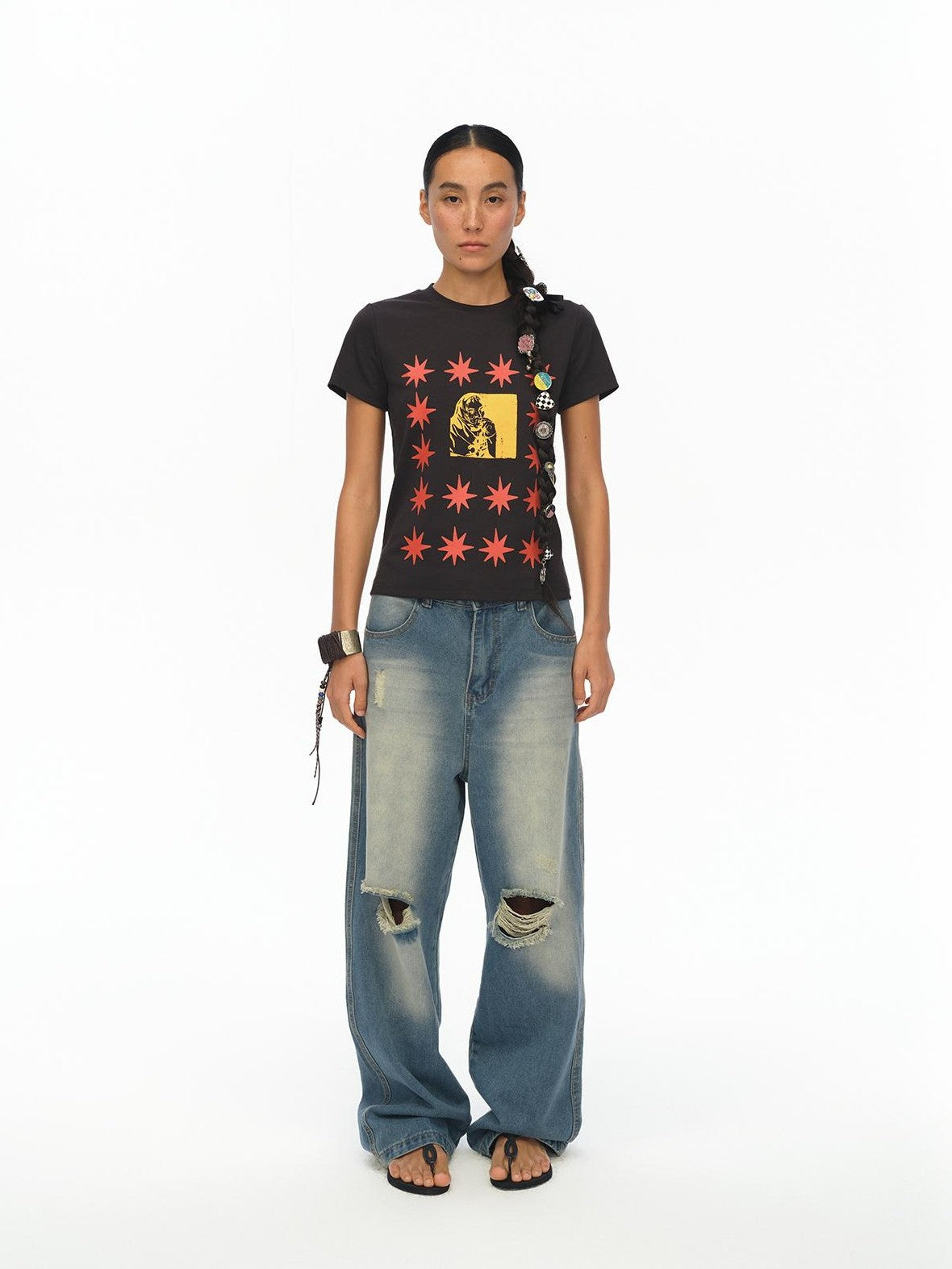 oinimi London Street Dotted Star Print Women&