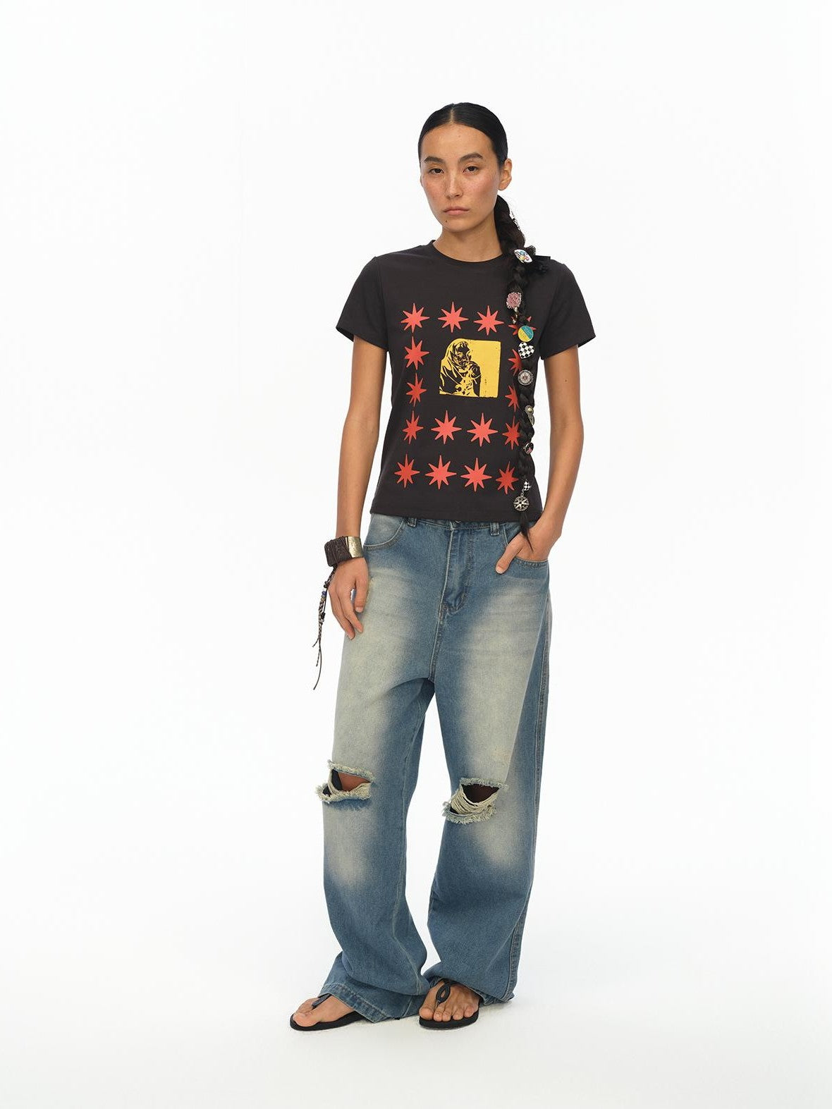 oinimi London Street Dotted Star Print Women&