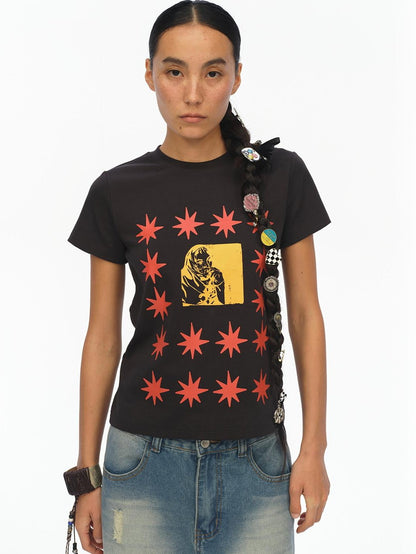 oinimi London Street Dotted Star Print Women&