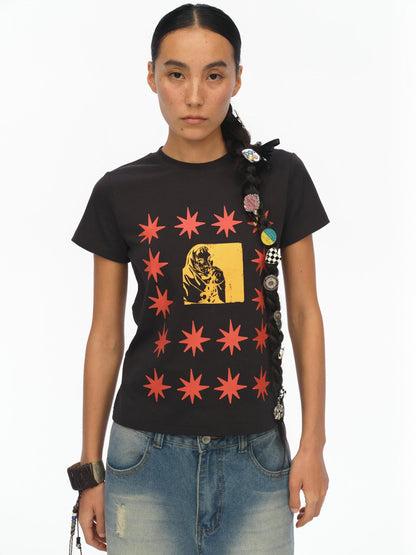 oinimi London Street Dotted Star Print Women&