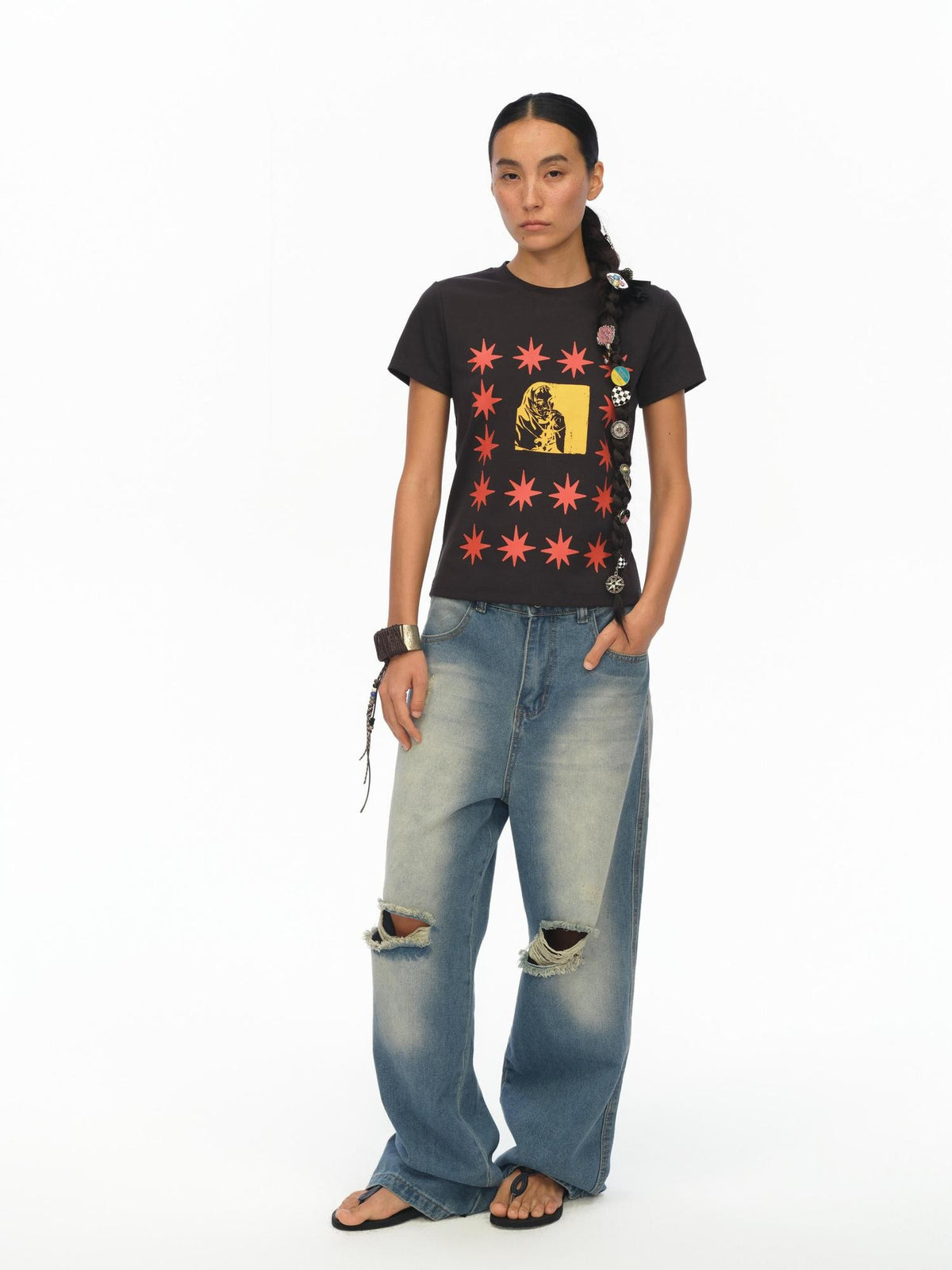 oinimi London Street Dotted Star Print Women&