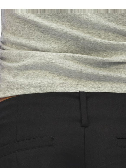 oinimi Low Rise 7 8 Flared Trousers In Slimming Black