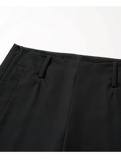 oinimi Low Rise 7 8 Flared Trousers In Slimming Black