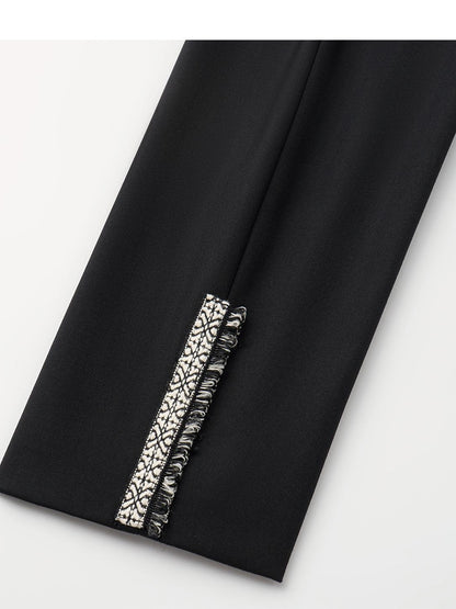 oinimi Metal Double Breasted Asymmetric Cropped Women&