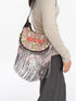 oinimi Mini Jacquard Saddle Bag With Fringe