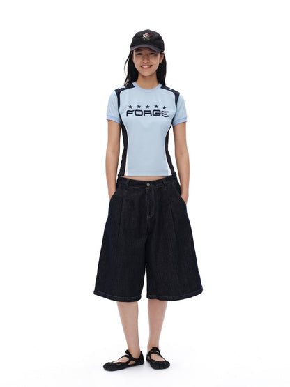 oinimi Minimalist Washed Wide Leg Cotton Women&