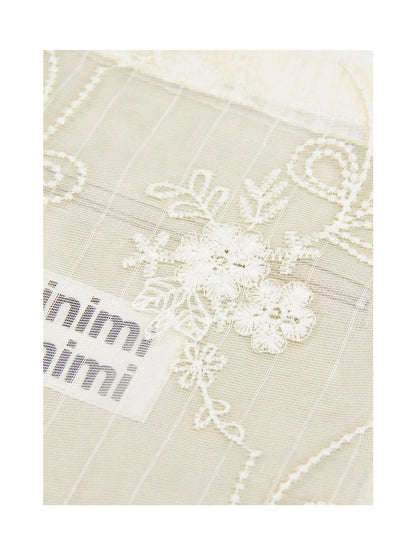 Ombre Embroidered Lace Tote Bag Lightweight Shoulder Bag