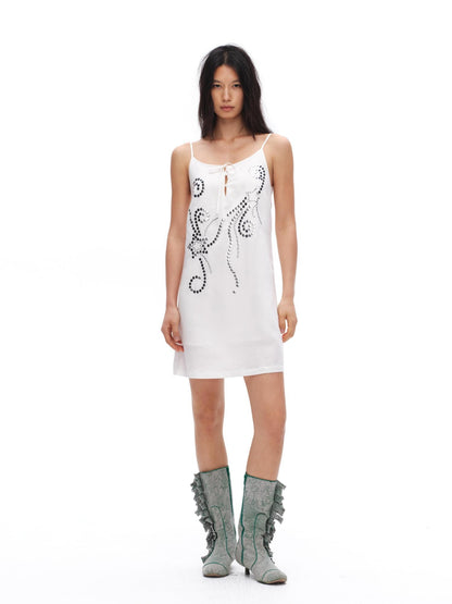 oinimi Pearl White Sequin Relaxed A Line Women&