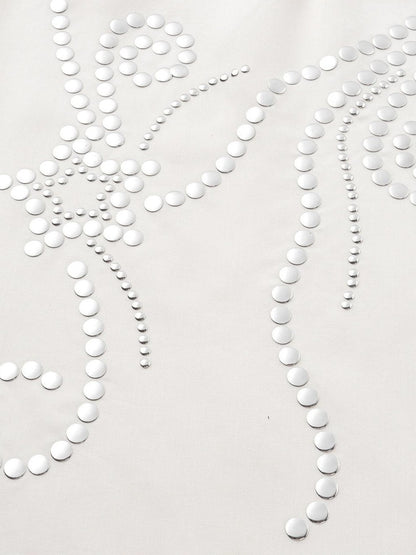 oinimi Pearl White Sequin Relaxed A Line Women&
