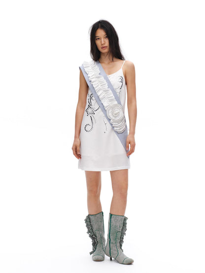oinimi Pearl White Sequin Relaxed A Line Women&