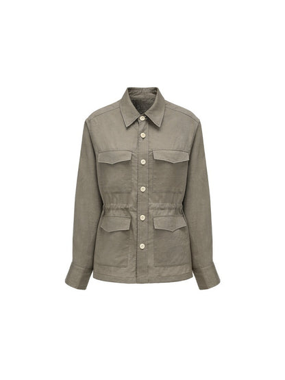 oinimi_Rolled_Sleeve_Hunter_Jacket_Waist_Cinch_Women&