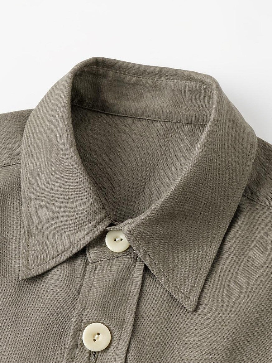 oinimi Rolled Sleeve Hunter Jacket Waist Cinch Women&